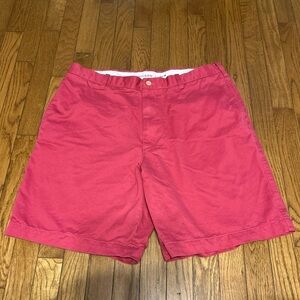 Madison Chino Shorts Mens 36 Red Casual Flat Front Preppy Above Knee Lightweight
